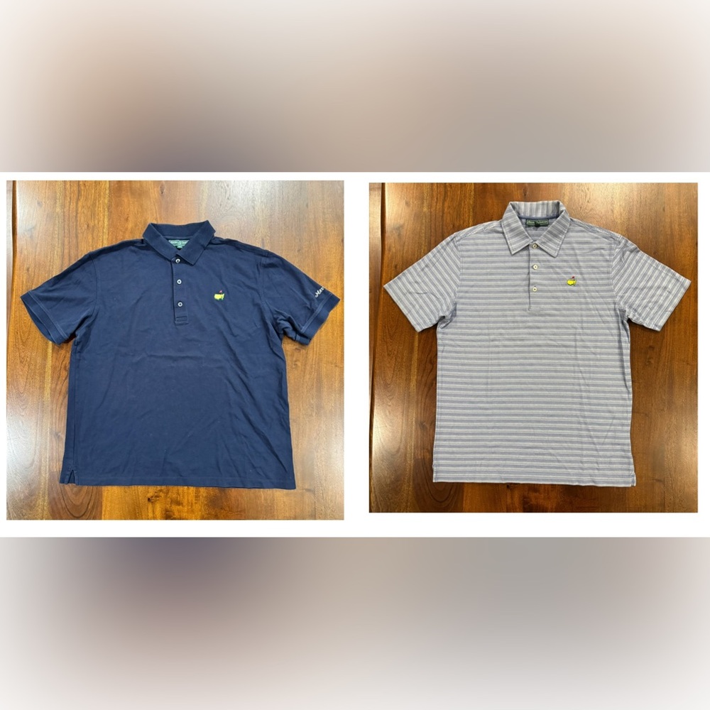 Bundle! 2! Masters Golf Polo Shirt‎ Mens L Short Sleeve Size Large